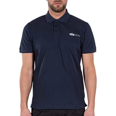 Abbildung von Alpha Industries Basic Polo SL Poloshirt für Herren Rep.Blue