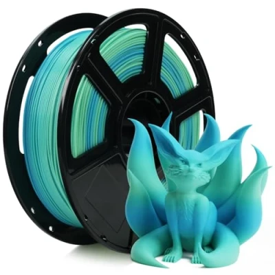 Abbildung von FLASHFORGE Rapid PLA Farbverlauf Filament 1,75mm Gelb&amp;Blau, Farbverläufe sanft &amp; schnell, Hoher Durchfluss Speedy 3D Drucker Filament, erleben Sie außergewöhnliche Leistung mit Schnellem Druck