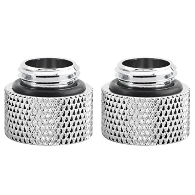 Abbildung von Richer R 2 pcs Wasserkühlung G1 / 4 Schrauben, Kupfer Gewinde Männlich zu Weiblich Extender Fitting Adapter Schraubensitz Stücke Set,für Computer silberig(10mm)
