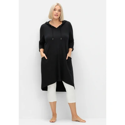 Abbildung von Sheego Sweatkleid &quot;Große Größen&quot;, mit Vokuhila Saum, aus Interlock