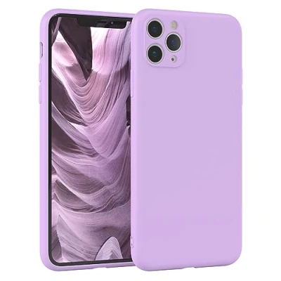 Abbildung von EAZY Case Silikonhülle für iPhone 11 Pro Max Hülle Silikon Lila weich stoßfeste Handyhülle Schutzhülle mit Kameraschutz Dünn Premium Schutz Cover TPU Phone Bumper in Violett