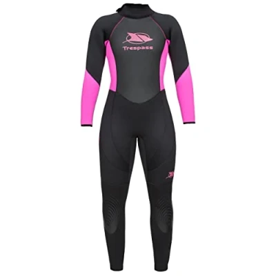 Abbildung von Trespass Aquaria, Black, XXS, Langer 5mm Neoprenanzug mit innerer Schlüsseltasche für Damen, XX Small / 2XS 2X Small, Schwarz