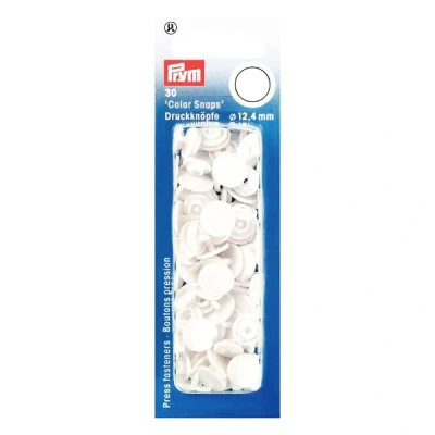 Abbildung von PRYM Druckknöpfe Color snaps Weiß 12,4 mm