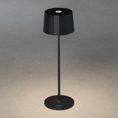 Abbildung von KONSTSMIDE LED Tischleuchte Positano, fest integriert, Warmweiß, Positano USB schwarz, Farbtemperatur, dimm
