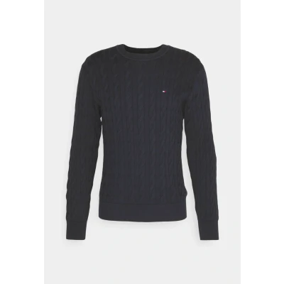 Abbildung von Tommy Hilfiger Classic Cable CREW NECK Strickpullover, Herren, Größe: XS, Desert sky
