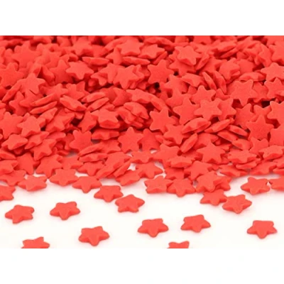 Abbildung von Streudekor Sterne rot, 80g, Zuckerdekor