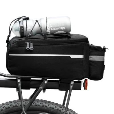 Abbildung von MEMOFYND 1 Stück Fahrradträgertasche, Fahrradtasche, Fahrradgepäcktasche, Gepäckträgertasche, Fahrradkühltasche, Fahrradtasche für Gepäckträger (schwarz)