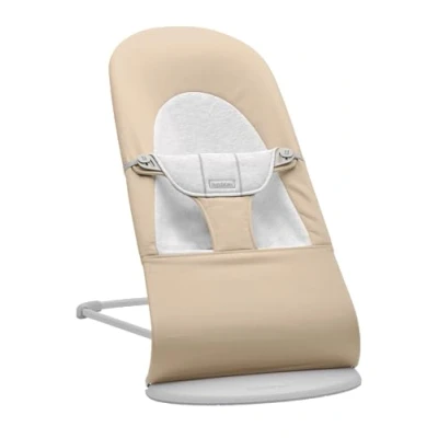 Abbildung von BabyBjörn Balance Soft Babywippe Gewebe, Jersey Stoff, Beige/Grau