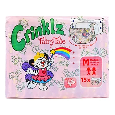 Abbildung von Crinklz Windeln Fairy Tale M (75 110 cm) (15 St., mit Folie im Märchendesign)