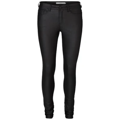 Abbildung von VERO MODA Tall Women&#039;s Vmseven NW SS Smooth Coated Pant Hose, Black/Detail:Coated, S/T/36