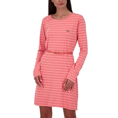 Abbildung von alife &amp; kickin Ellinak B Longsleeve Etuikleid, Damen, Größe: XS, Coral melange