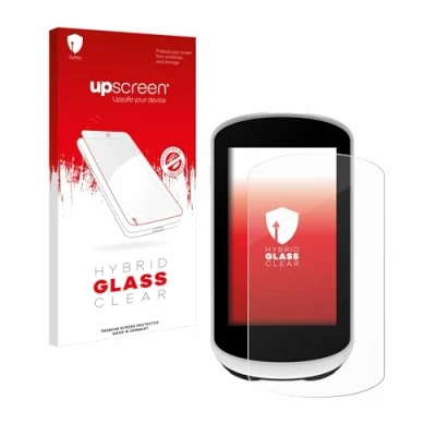 Abbildung von upscreen Schutzglas für Garmin Edge Explore 2 Schutzfolie, Glas Folie [Klar, 9H Panzerschutz, Anti Fingerprint]