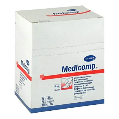 Abbildung von Medicomp Kompressen 7,5x7,5 cm steril 25X2 St