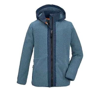 Abbildung von killtec Jungen Sherpa Fleecejacke mit Kapuze KOW 129 BYS FLC JCKT, mittelblau, 164, 39868 000