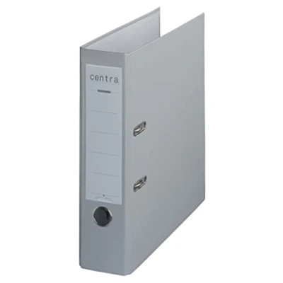 Abbildung von Centra Standard Ordner (grauappe RC, mit PP Folie kaschiert, A4, 8 cm Rückenbreite, Chromos) grau, 20 Stück