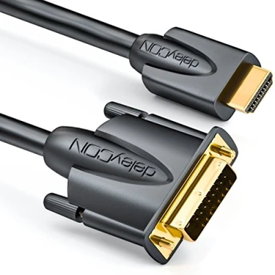 Abbildung von deleyCON 1m HDMI zu DVI Kabel 24+1 1080p FULL HD 1920x1080