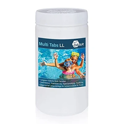 Abbildung von yourGEAR Multi Tabs LL 200 g Tabletten mit Chlor Algenverhütung pH Stabilisierung Flockung für kristallklares Wasser in 1 kg oder 3 Gebinde zur Auswahl [1kg]