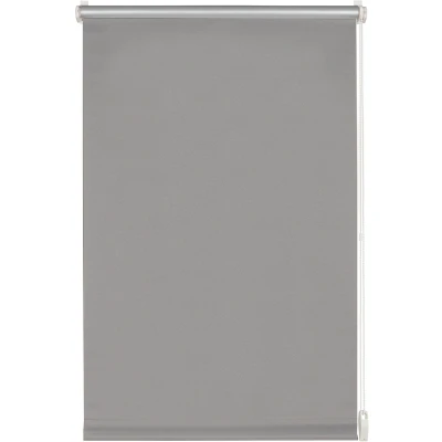 Abbildung von GARDINIA EASYFIX Rollo mit Thermo Rückseite zum Klemmen oder Kleben, Verdunklungsrollo ohne Bohren, Hitzeschutz, Energiesparend, Grau, 110 x 150 cm (BxH)