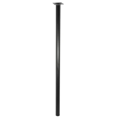 Abbildung von Wagner Möbelbein/Tischbein/Möbelfuß Classic Retro Ø 30 x 700 mm, integrierte Anschraubplatte 60 Innengewinde 10 Stahl pulverbeschichtet schwarz 12107001
