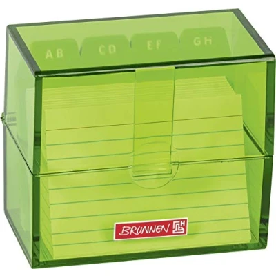 Abbildung von Brunnen 102058052 Karteikasten, 8, 5 x 7, 4, 8 cm (für A8 Karteikarten), Polystyrol, kiwi, Colour Code