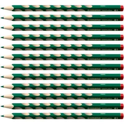 Abbildung von Ergonomischer Buntstift für Rechtshänder STABILO EASYcolors 12er Pack grün