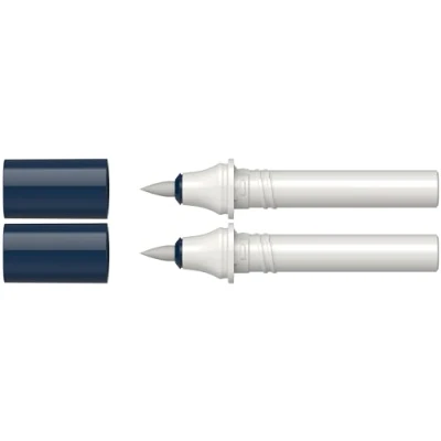Abbildung von Schneider 040 Paint It Twinmarker Patronen (Brush Tip Pinsel, farbintensive Tinte auf Wasserbasis, für die Anwendung Papier, &gt; 95% recycelter Kunststoff) 2 Stück, grey 005