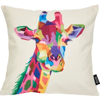 Abbildung von done. Dekokissen &quot;Velour Print Giraffe&quot;, Beidseitig bedruckte Kissenhülle, verfügbar in 2 Größen