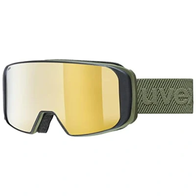 Abbildung von uvex saga TO Skibrille für Damen und Herren mit Wechselscheibe zugfreie Rahmenbelüftung croco matt/gold LGL clear one size
