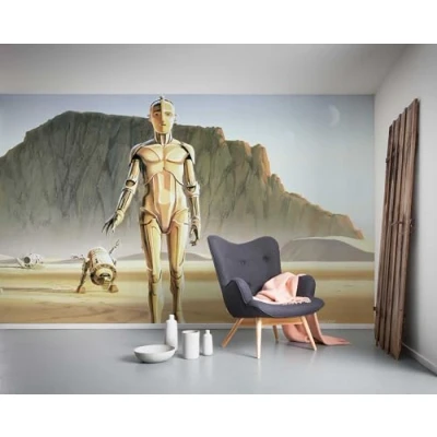 Abbildung von Komar Vliestapete &quot;Star Wars Classic RMQ Droids&quot;, 500x250 cm (Breite x Höhe)