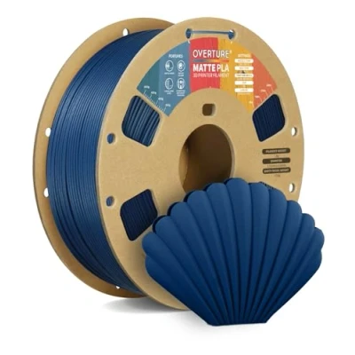 Abbildung von OVERTURE Mattes PLA Filament 1,75 mm, Matte Rolle, 1 kg Spule (2,2 lbs), Maßgenauigkeit +/ 0,02 für 3D Drucker (Marineblau)