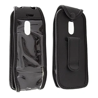 Abbildung von caseroxx Hülle Ledertasche mit Gürtelclip für Nokia 225 4G (2020) aus Echtleder, Tasche und Sichtfenster in schwarz