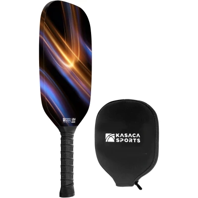 Abbildung von Kasaca Pickleball Paddel, Graphit, USAPA, Kohlefaser mit Paddelabdeckung, Pickleballschläger, Schläger, kantenloser Stil, leichtes