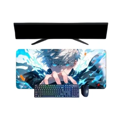 Abbildung von Jujutsu Kaisen Satoru Gojo Mauspad, XXL, 800 x 300 mm, Gaming Tastatur, wasserdicht und 3 rutschfeste Unterseite aus Gummi, strukturierte Oberfläche