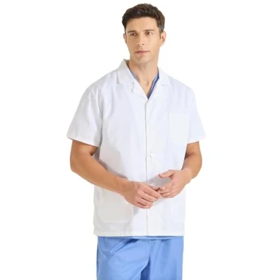 Abbildung von MISEMIYA Unisex Laborkittel Sanitary Uniform Medical Kittel Apothekenkittel Ref: 8165 Large, Weiß