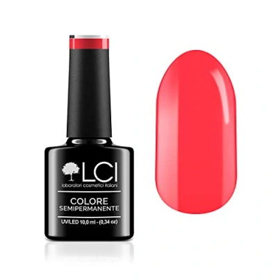 Abbildung von LCI Cosmetics Semipermanent Gel Nagellack 10 ml, Fluo Grapefruit