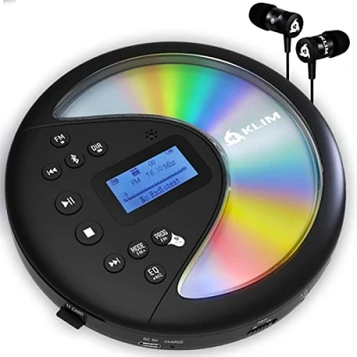 Abbildung von KLIM Discover Stereo CD Player (Discman, Walkman, mit Kopfhörern, FM Radio, Bluetooth, Transmitter)