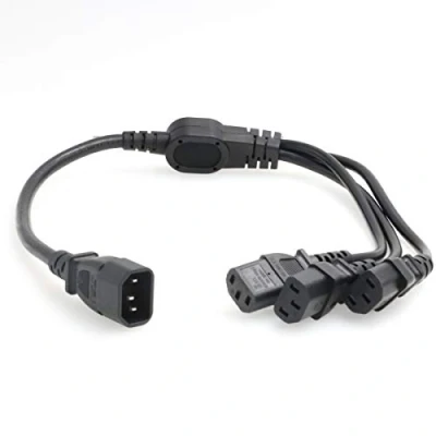 Abbildung von SZRMCC USV PDU Server Y Splitter Netzkabel IEC320 C14 bis 3 x C13 10A 250V Verlängerungskabel (3xC13 60cm)
