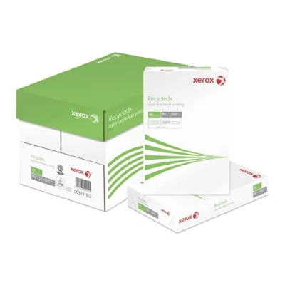 Abbildung von Xerox Recycled+ Papier 003R91912 DIN A4 80 g/m² Kopierpapier für Laserdrucker und Kopierer aus 100% Altpapier 1 Karton, 5 Pakete, 2.500 Blatt