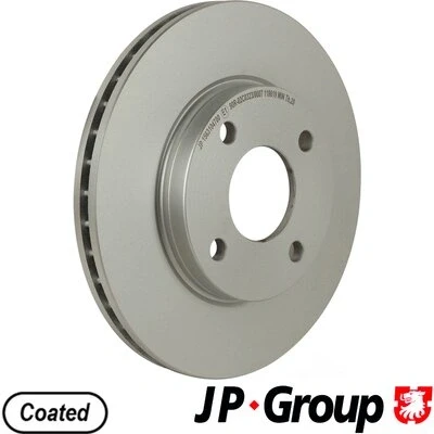 Abbildung von JP GROUP 1563104700 Bremsscheibe Vorderachse 258 22 4 Belüftet beschichtet FORD: Focus Mk1 Schrägheck, FIESTA 5, Kombi, MAZDA: 2 Hatchback