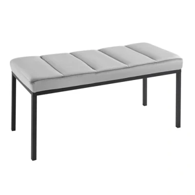 Abbildung von riess ambiente Sitzbank PETIT BEAUTÉ 80cm grau / schwarz (Einzelartikel, 1 St), Wohnzimmer · Samt Metall Flur Küche Polster Schlafzimmer