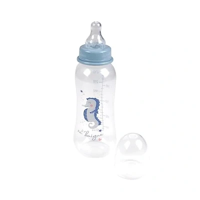 Abbildung von Weiches Baby, Flasche mit engem Hals + Sauger, variabler Durchfluss, Silikon, 250 ml, Seepferdchen Ocean