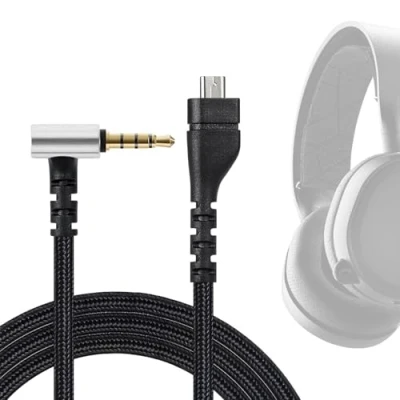 Abbildung von FBBULES Ersatz Audiokabel for Arctis 3 5 7 Pro Cable Das Ersatzkabel Fest für Gaming Headset Audio Kabel Teile Kompatibel 1,2 m / 2 m(3.93FT/6.56FT)