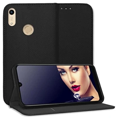 Abbildung von mtb more energy® Schutz Tasche Smart Magnet kompatibel mit Huawei Y6S, Honor 8A (6.09&#039;&#039;) schwarz Bookstyle Klapp Cover Hülle Wallet Case