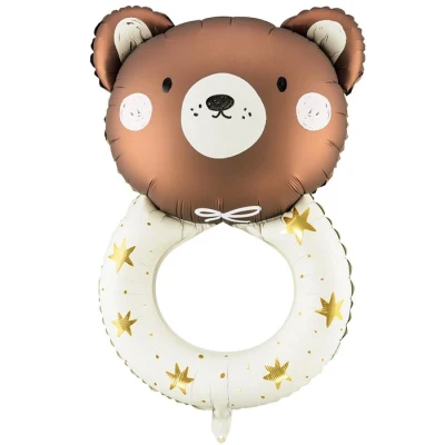 Abbildung von Folienballon Teddybär Rassel, 61x88 cm, Mix