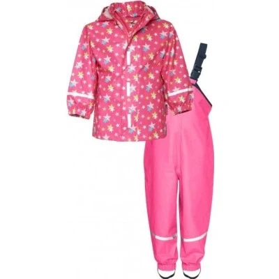 Abbildung von Playshoes Regenanzug rosa mit Sternen