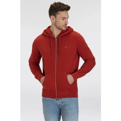 Abbildung von Levi&#039;s NEW Original ZIP UP Sweatjacke, Herren, Größe: Small, Ketchup