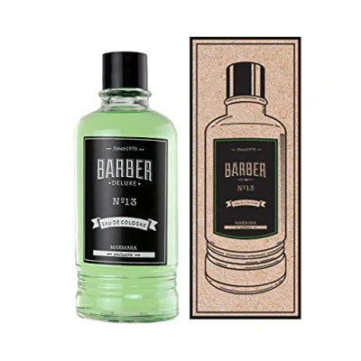 Abbildung von BARBER MARMARA No.13 Eau de Cologne Herren Splash Deluxe im Glas Flacon 1x 400ml After Shave Men Duftwasser Rasierwasser Erfrischt kühlt Duft Desinfizierend 70 Alkohol (No.13)