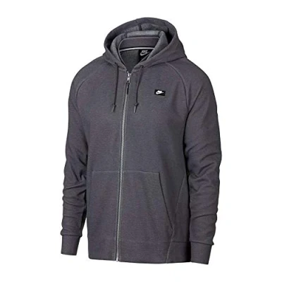 Abbildung von Nike Herren M Nsw Optic Hoodie Fz Full Zip Kapuzenjacke, Dark Grey/Heather,