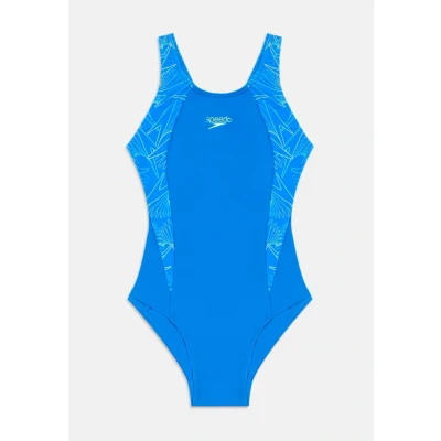 Abbildung von Speedo Mädchen HyperBoom Splice Muscleback Badeanzug Schwimmtraining Chlorbeständig Schwimmbekleidung, Lagoon Blue/Celeste, 7 8
