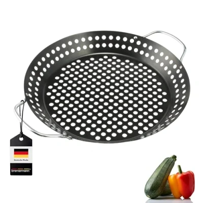 Abbildung von bremermann Grillplatte Grillpfanne, antihaftbeschichtet, 37,5 x 30,5 cm